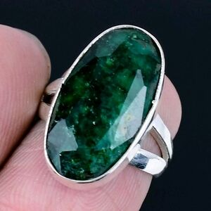 Sakota Emerald Gemstone 925 Sterling Silver Handmade Ring